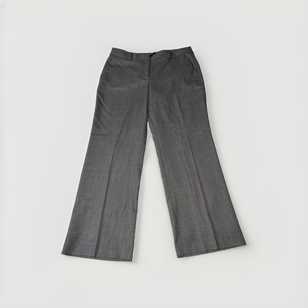 Talbots Newport Pant Trousers Wool Blend Lined Size 14P Houndstooth Brown NWT